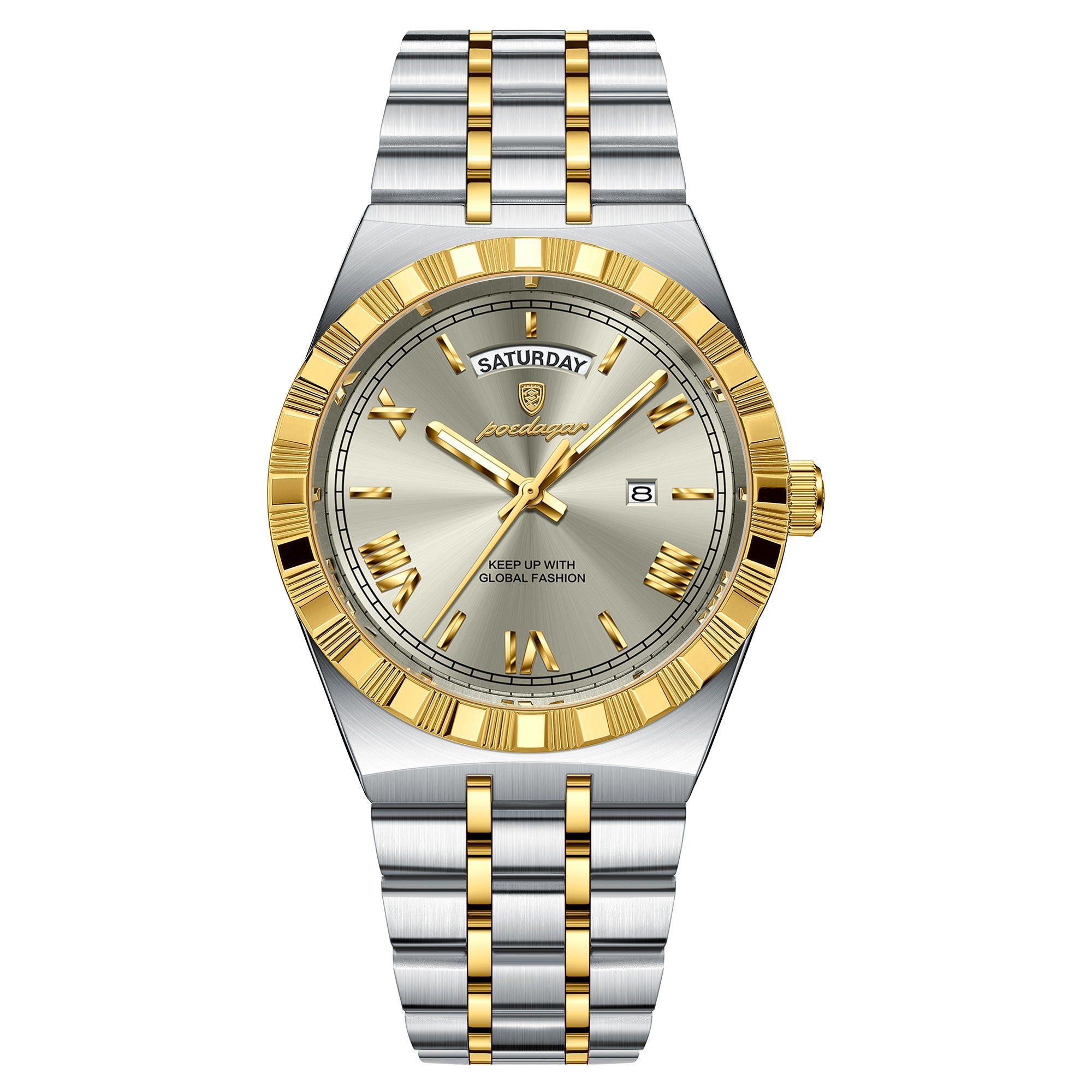 Montre POEDAGAR Fashion en acier inoxydable étanche pour homme et femme, de luxe et originale, à quartz, idéale pour les affaires.